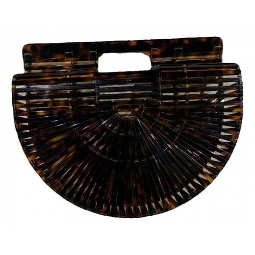 Pre-owned Cult Gaia Acrylic Ark Clutch Bag In Brown