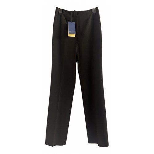 Pre-owned Piazza Sempione Wool Straight Pants In Black