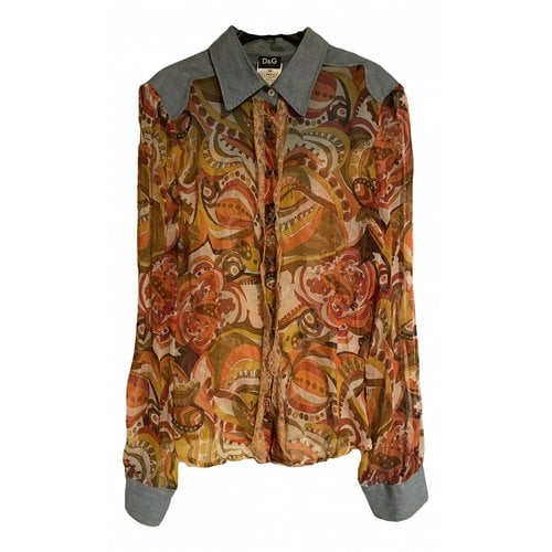 Pre-owned Dolce & Gabbana Silk Blouse In Orange