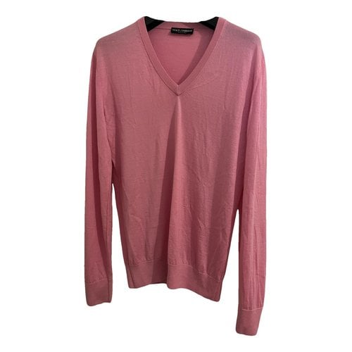 Pre-owned Dolce & Gabbana Cashmere Pull In Pink