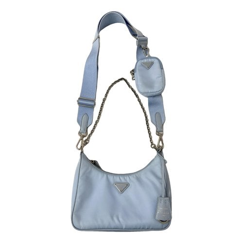 Pre-owned Prada Re-edition 2005 Leather Handbag In Blue