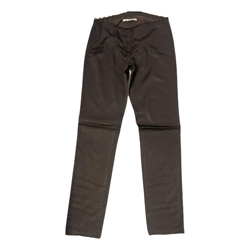 Pre-owned Maison Margiela Straight Pants In Brown
