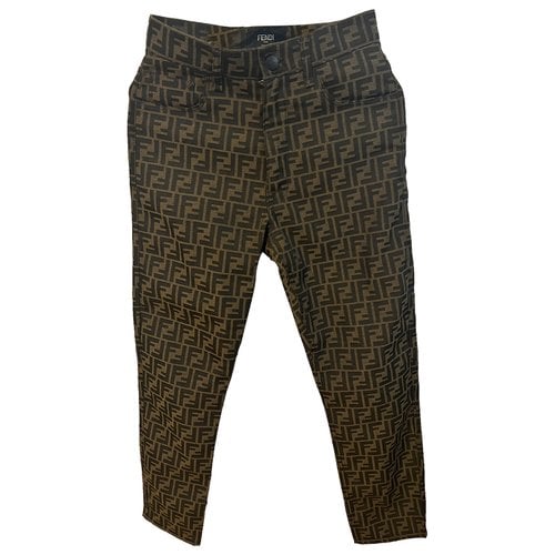 Pre-owned Fendi Straight Pants In Multicolour