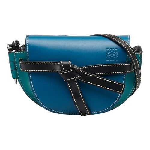 Pre-owned Loewe Leather Crossbody Bag In Blue