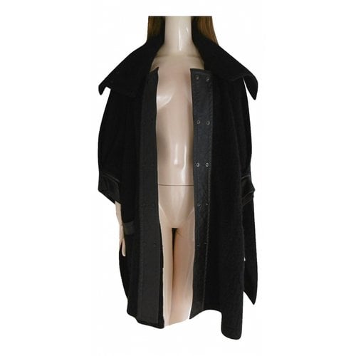 Pre-owned Pierre Cardin Wool Coat In Black