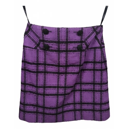 Pre-owned Hobbs Wool Mini Skirt In Purple