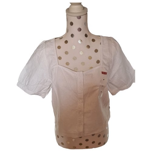 Pre-owned Levi's Linen Blouse In White