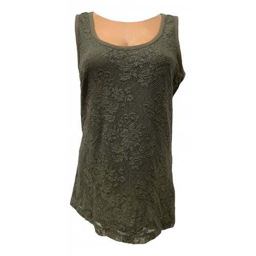 Pre-owned Luisa Cerano Lace T-shirt In Khaki