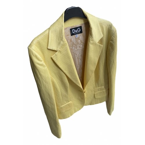 Pre-owned Dolce & Gabbana Short Vest In Yellow