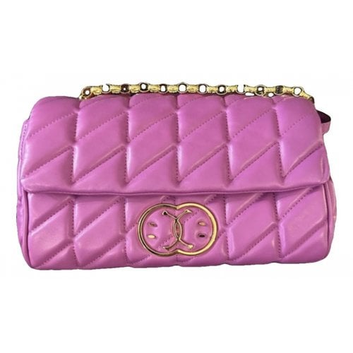 Pre-owned Moschino Leather Handbag In Purple