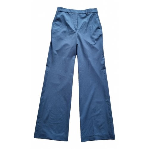 Pre-owned Joseph Wool Straight Pants In Blue