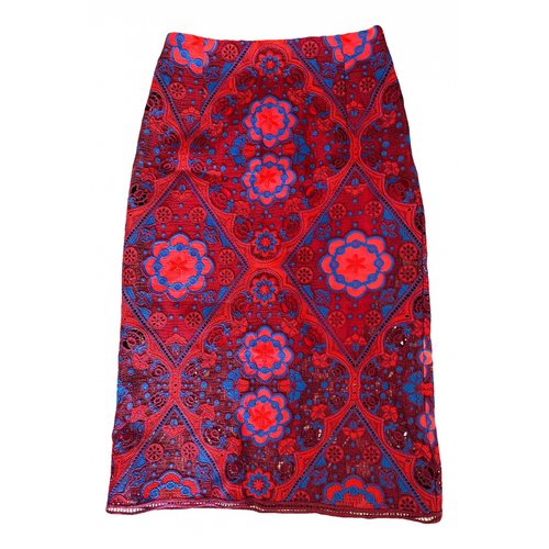 Pre-owned Sandro Maxi Skirt In Red