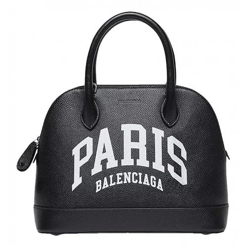 Pre-owned Balenciaga Ville Top Handle Leather Handbag In Black