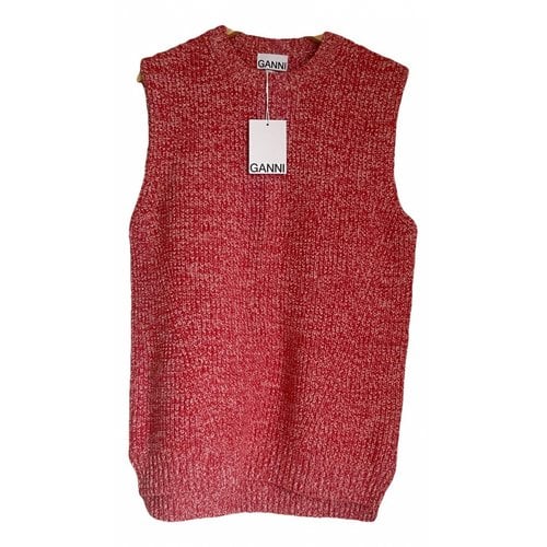 Pre-owned Ganni Wool Vest In Red