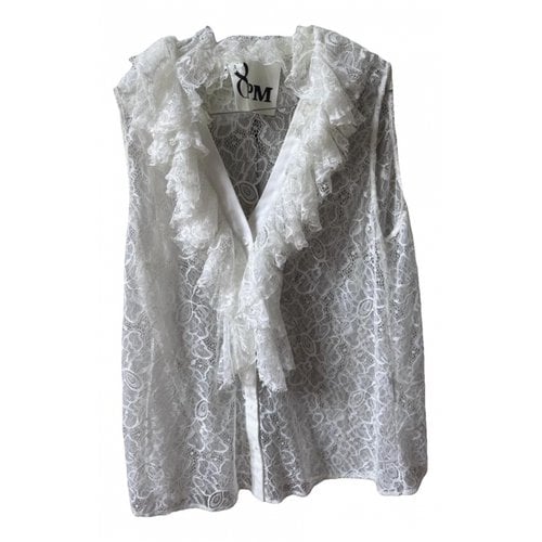 Pre-owned 8pm Lace Shirt In White