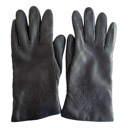 Pre-owned Mulberry Leather Gloves In Black