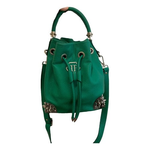 Pre-owned Philipp Plein Leather Handbag In Green