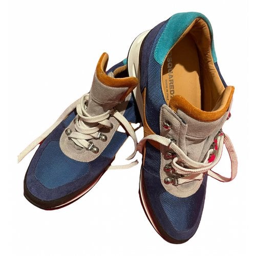 Pre-owned Dsquared2 Leather Low Trainers In Multicolour
