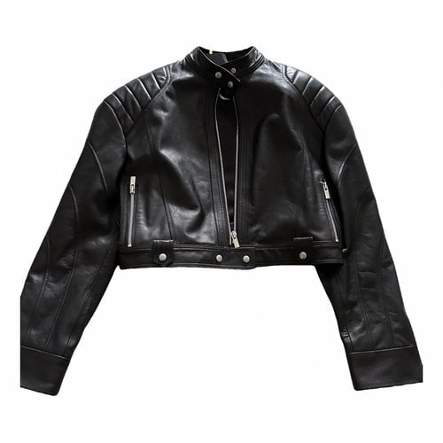 Pre-owned Magda Butrym Leather Jacket In Black
