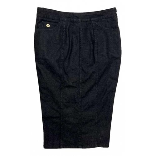 Pre-owned Gucci Mid-length Skirt In Navy