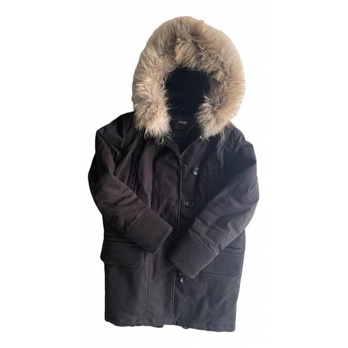 Pre-owned Maje Fall Winter 2019 Parka In Blue