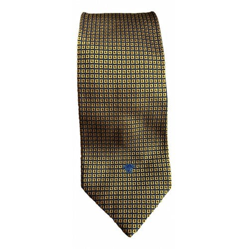 Pre-owned Versace Silk Tie In Yellow