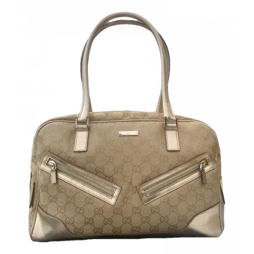 Pre-owned Gucci Cloth Bag In Gold