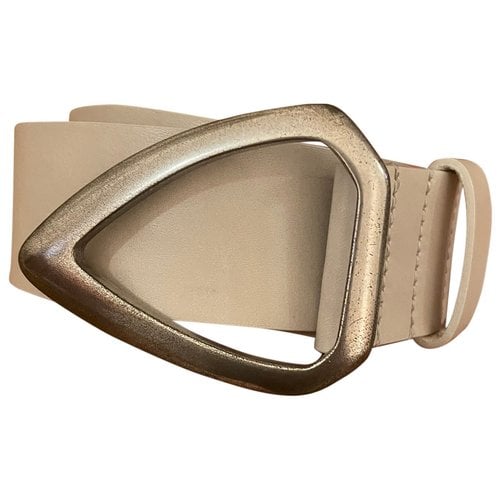 Pre-owned Isabel Marant Leather Belt In White