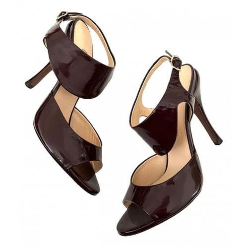 Pre-owned L'autre Chose Patent Leather Sandals In Burgundy