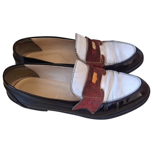 Pre-owned Christian Louboutin Leather Flats In Multicolour