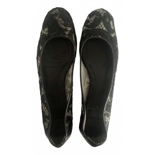 Pre-owned Givenchy Cloth Ballet Flats In Black