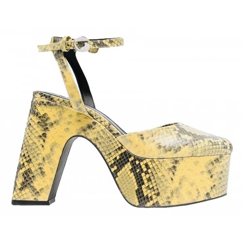 Pre-owned Coperni Leather Heels In Yellow