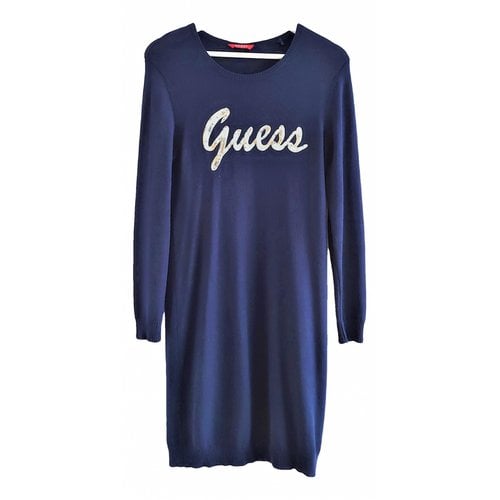 Pre-owned Guess Mid-length Dress In Blue