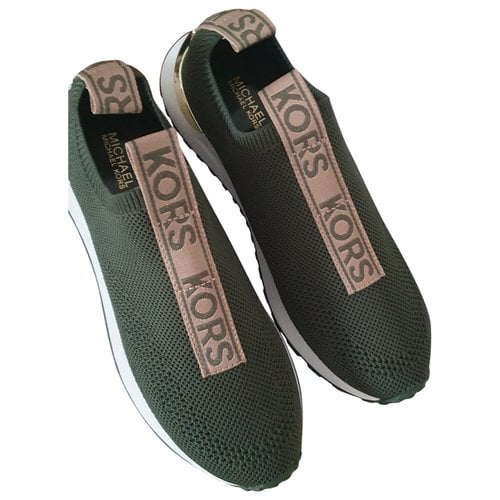 Pre-owned Michael Kors Cloth Trainers In Green