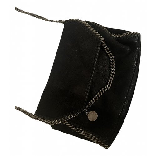 Pre-owned Stella Mccartney Falabella Vegan Leather Crossbody Bag In Black