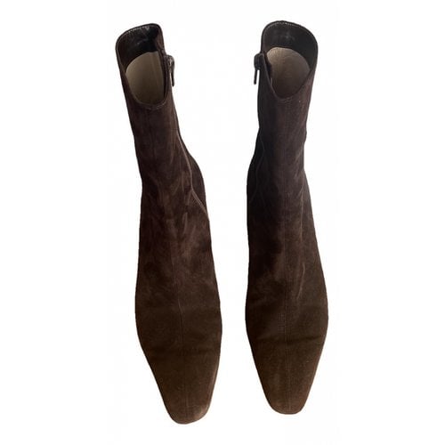 Pre-owned Sutor Mantellassi Leather Boots In Brown