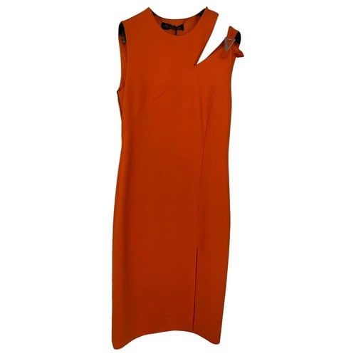 Pre-owned Versace Dress In Orange