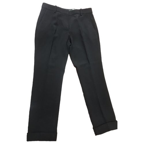 Pre-owned Alexander Mcqueen Wool Straight Pants In Black