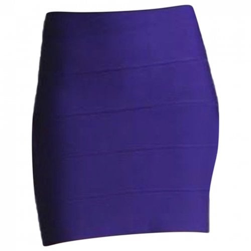 Pre-owned Bcbg Max Azria Mini Skirt In Purple