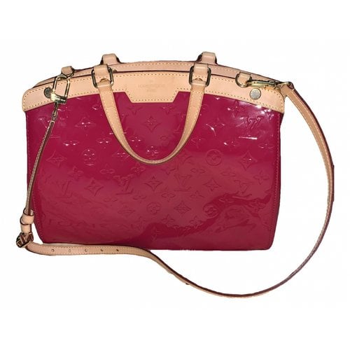 Pre-owned Louis Vuitton Bréa Patent Leather Handbag In Pink