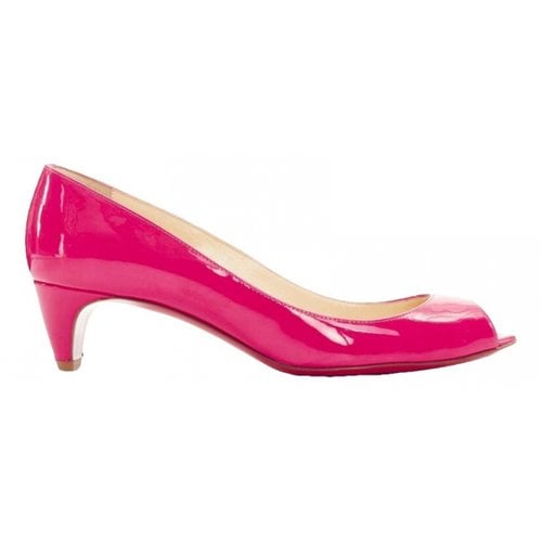 Pre-owned Christian Louboutin Patent Leather Heels In Pink