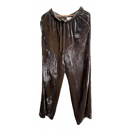 Pre-owned Not Shy Large Pants In Brown