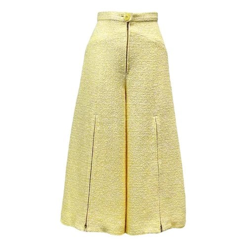 Pre-owned Chanel Large Pants In Yellow