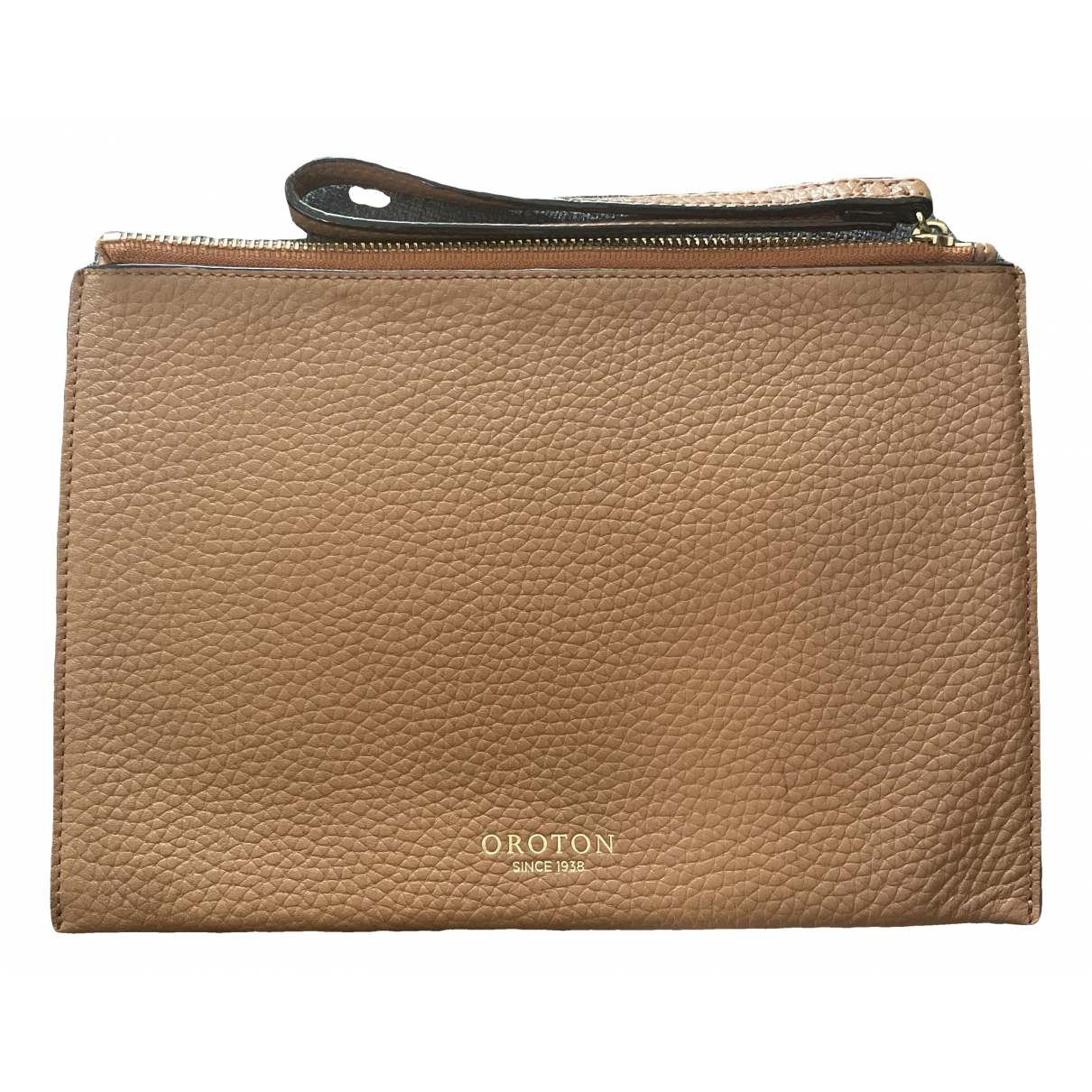 Brown Leather Clutch Bag