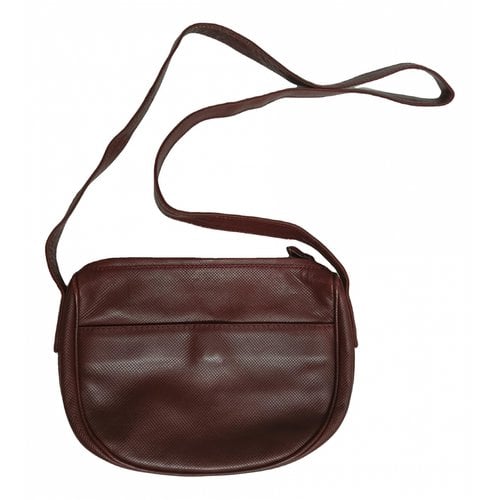 Pre-owned Bottega Veneta Leather Handbag In Burgundy