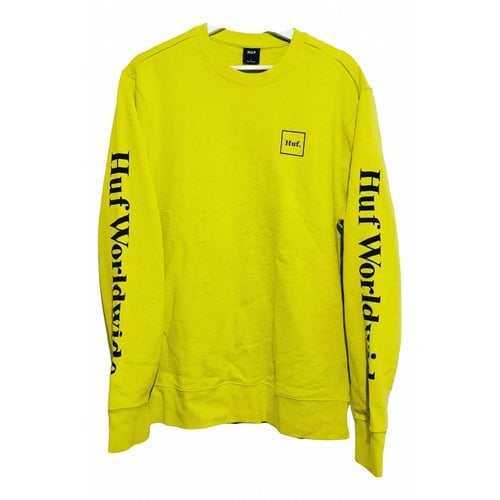 Pre-owned Huf Sweatshirt In Yellow