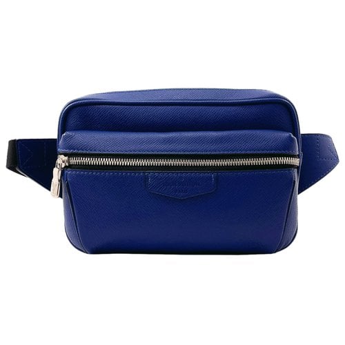 Pre-owned Louis Vuitton Leather Belt Bag In Blue