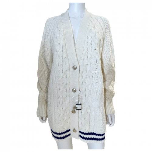 Pre-owned Max Mara Wool Cardigan In White