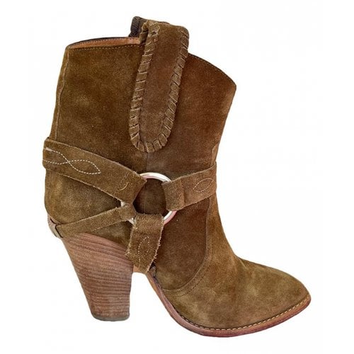 Pre-owned Isabel Marant Étoile Western Boots In Brown