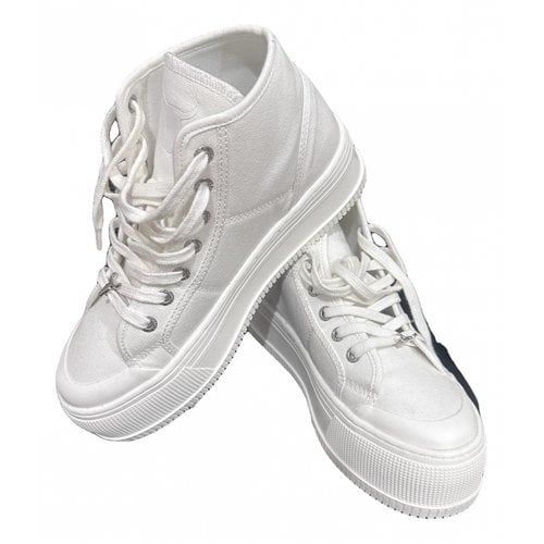Pre-owned Windsor Smith Cloth Trainers In White